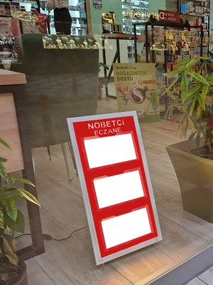 IŞIKLI NÖBETÇİ ECZANE PANOSU MODEL 3 AYAKLI