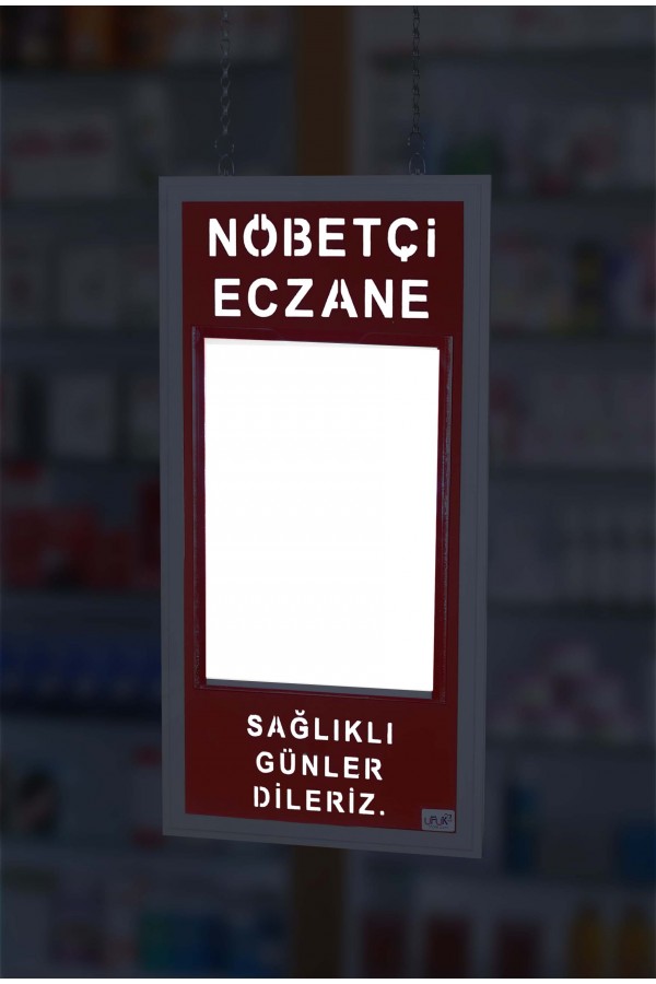 IŞIKLI NÖBETÇİ ECZANE PANOSU TEKLİ AYAKLI