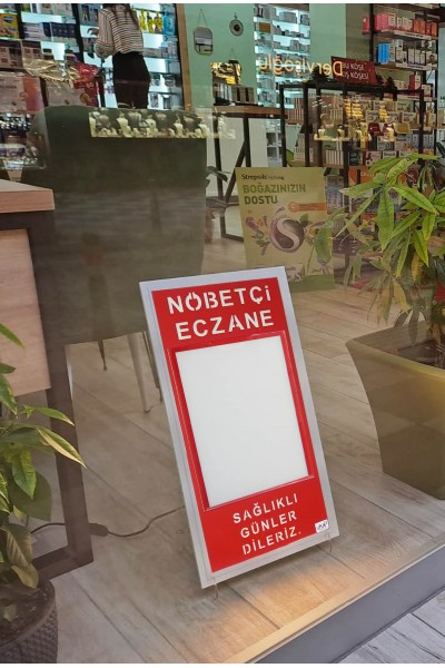 IŞIKLI NÖBETÇİ ECZANE PANOSU MODEL 1 AYAKLI