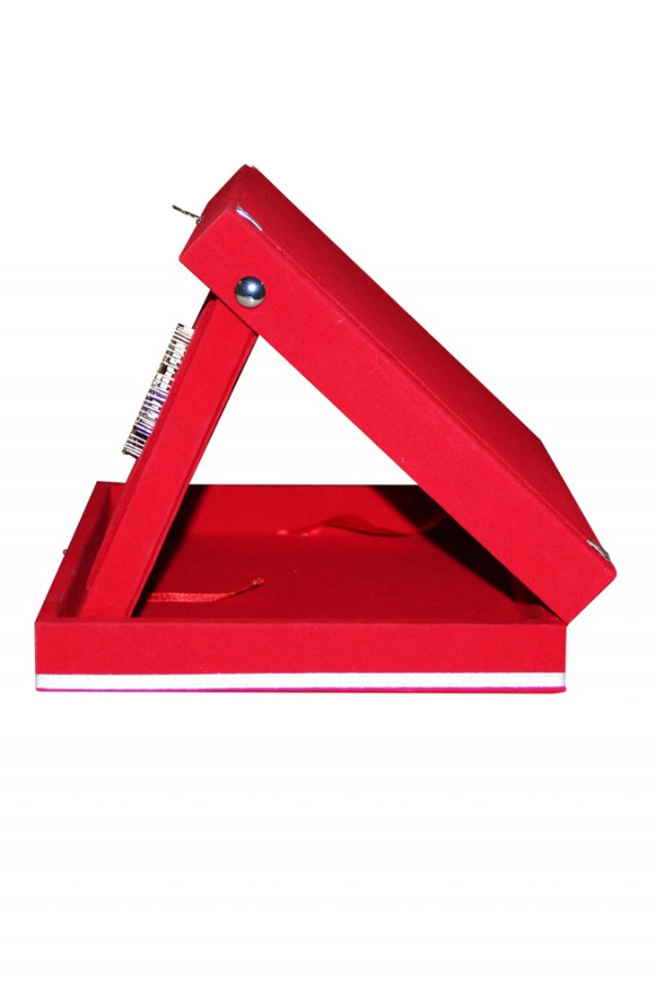 Lüx Ayyıldız Filografi Kırmızı Kadife Kutulu Plaket