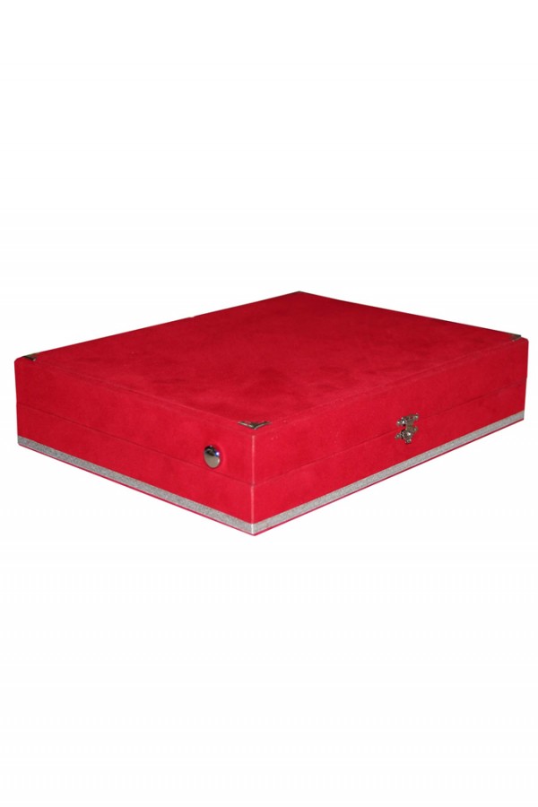 Lüx Ayyıldız Filografi Kırmızı Kadife Kutulu Plaket