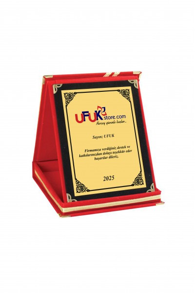 Kadife Kutulu Standart Orta Boy Plaket