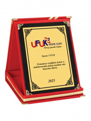 Kadife Kutulu Standart Büyük Boy Plaket